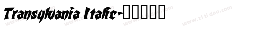 Transylvania Italic字体转换